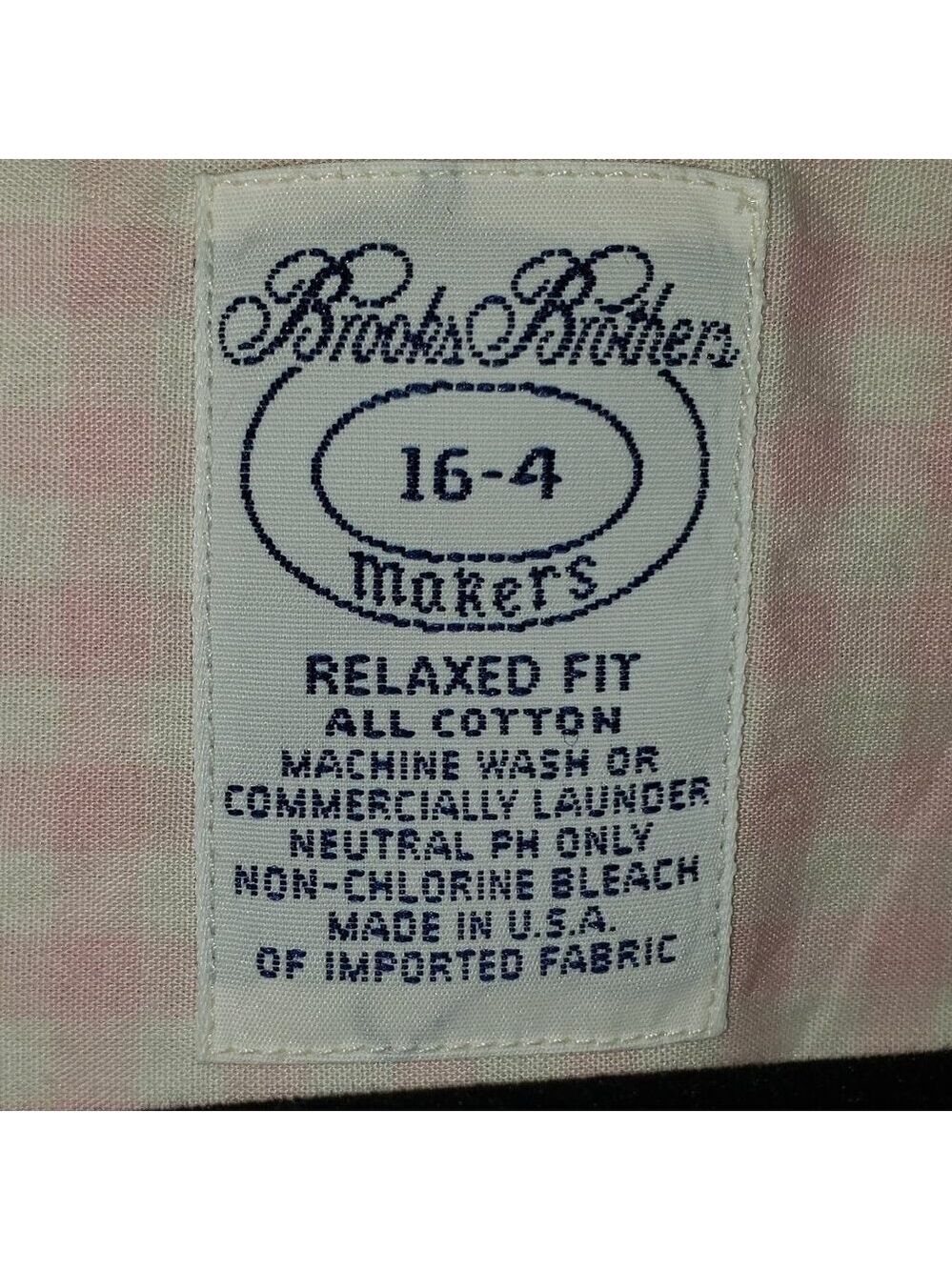 Brooks Brothers Pink Gingham Relaxed Fit Button-Down Shirt 16-4 - Picture 5 of 5